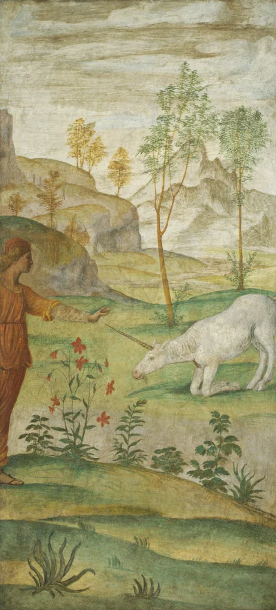 Procris et l'Unicorne — Bernardino Luini (1520) — fresco, National Gallery of Art, Washington