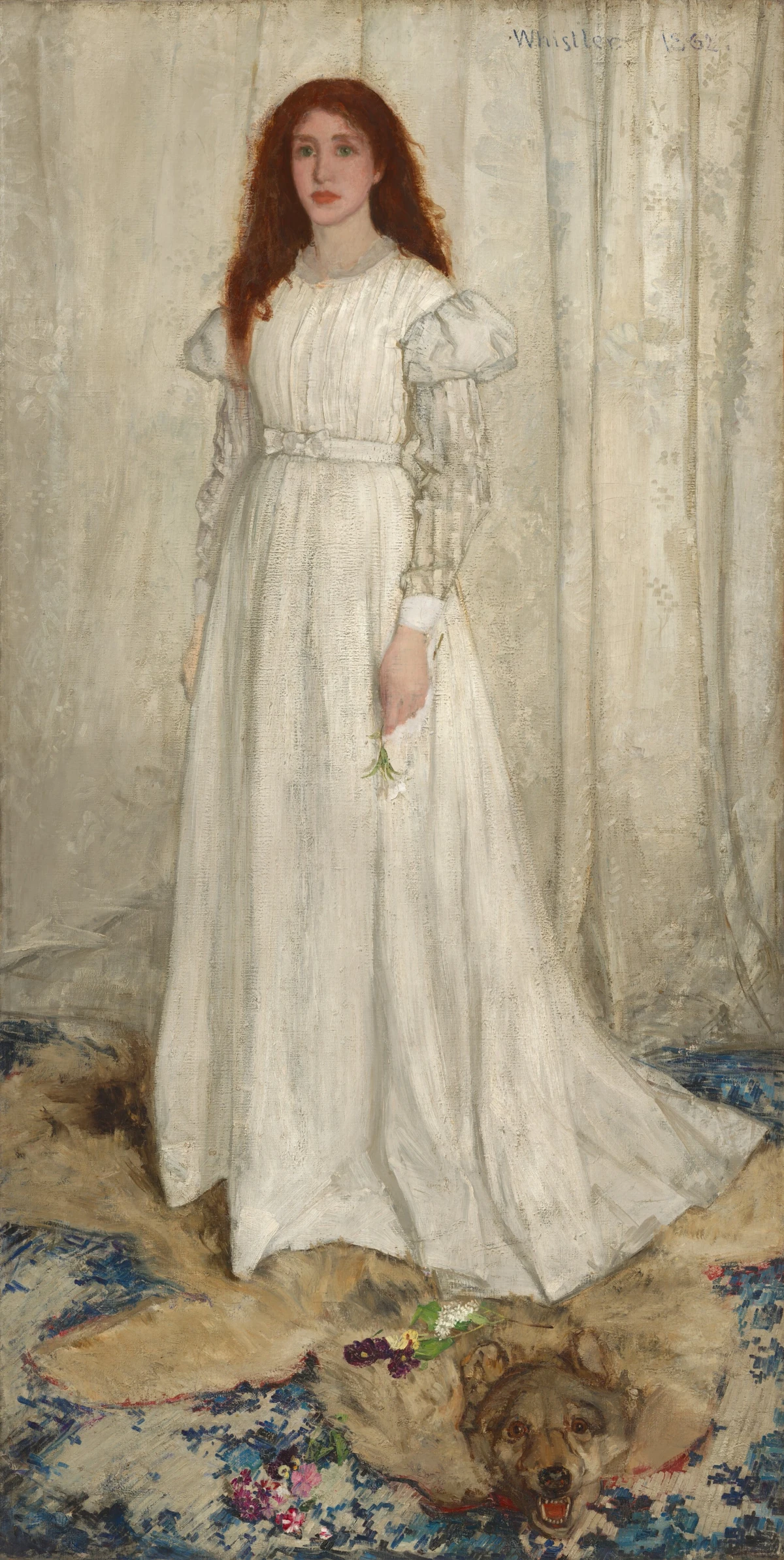 Symphonie en Blanc, n° 1 : La Jeune Fille en Blanc — James McNeill Whistler (1861) — oil on canvas, National Gallery of Art, Washington