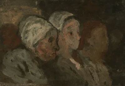 À l'Église — Honoré Daumier (1855) — oil on wood, National Gallery of Art, Washington