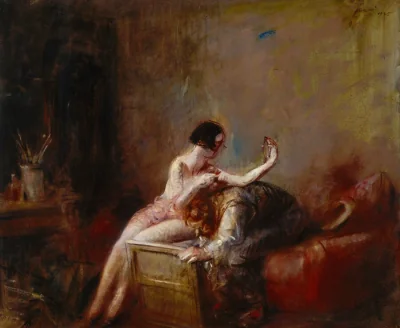 L'Artiste et le Modèle — Jean-Louis Forain (1925) — oil on canvas, National Gallery of Art, Washington