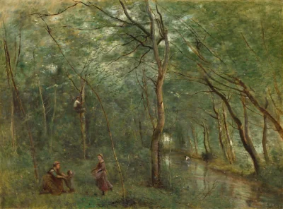 Les Pêcheurs d'Anguilles — Jean-Baptiste-Camille Corot (1860) — oil on canvas, National Gallery of Art, Washington