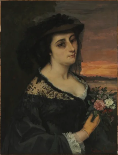 Mme L . . . (Laure Borreau) — Gustave Courbet (1863) — oil on fabric, Cleveland Museum of Art