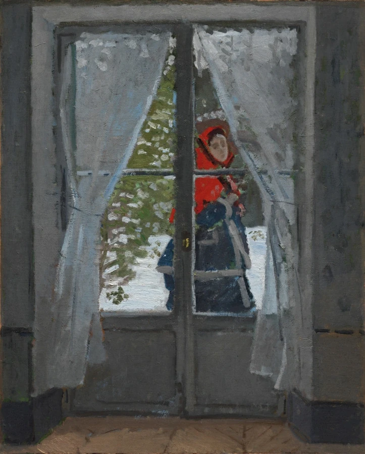 Le Foulard rouge — Claude Monet (1868) — oil on fabric, Cleveland Museum of Art