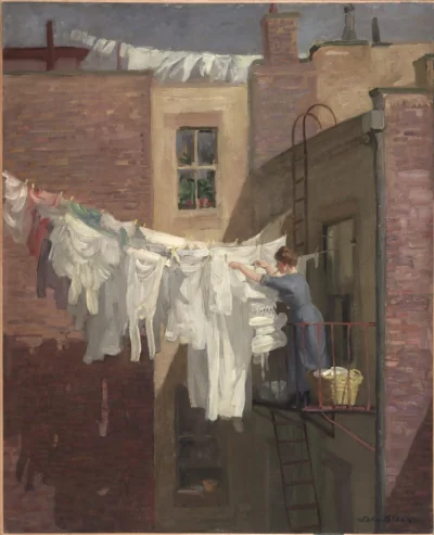 Le Travail d'une femme — John Sloan (1912) — oil on canvas, Cleveland Museum of Art