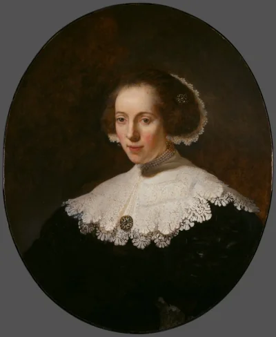 Portrait d'une femme — Rembrandt van Rijn (1630) — oil on wood, Cleveland Museum of Art