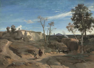 La Cervara, la Campagne romaine — Jean-Baptiste-Camille Corot (1830) — oil on fabric, Cleveland Museum of Art