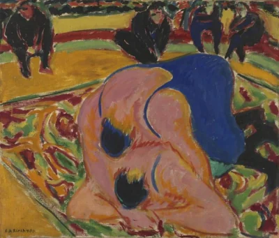 Lutteurs dans un cirque — Ernst Ludwig Kirchner (1909) — oil on canvas, Cleveland Museum of Art