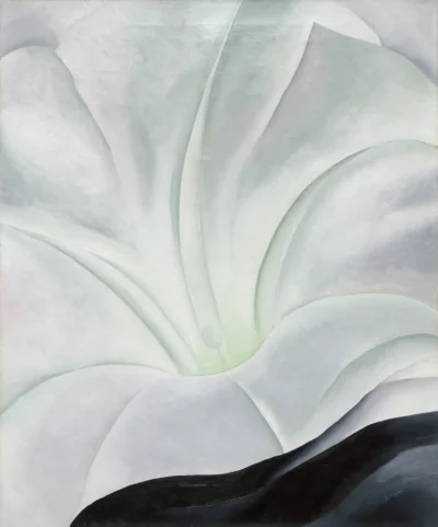 Ipomée avec noir — Georgia O'Keeffe (1926) — oil on canvas, Cleveland Museum of Art