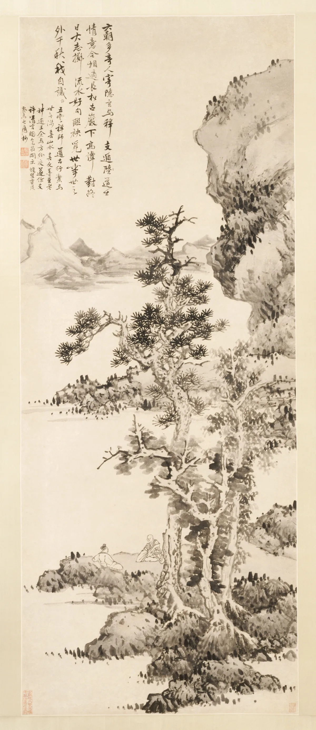 Zhi and Xu's Pure Conversation — Lan Ying (1643) — Hanging scroll; ink on paper, Cleveland Museum of Art