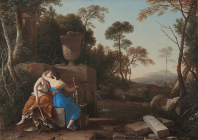 Le Baiser de la Paix et de la Justice — Laurent de La Hyre (1654) — oil on canvas, Cleveland Museum of Art