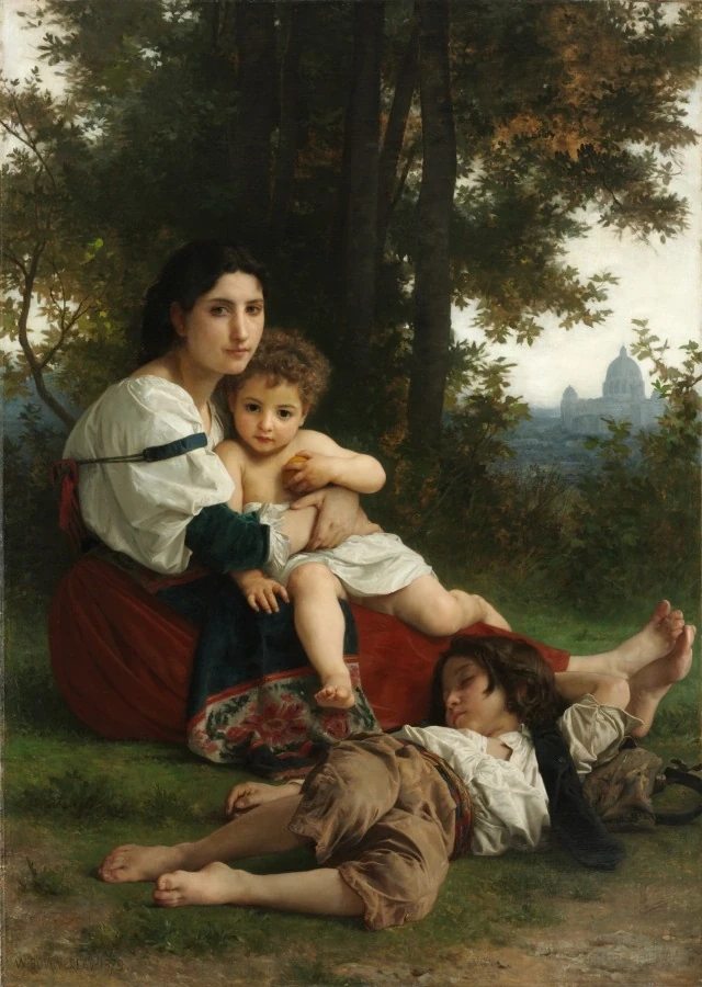 Rest — William Adolphe Bouguereau (1879) — oil on fabric, Cleveland Museum of Art