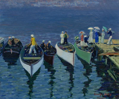 Vacances sur l'Hudson — George Luks (1907) — oil on canvas, Cleveland Museum of Art