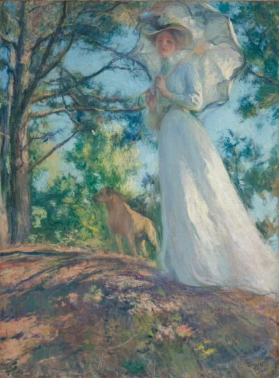 Sur la colline de Bos'n — Edmund C. Tarbell (1901) — oil on canvas, Cleveland Museum of Art