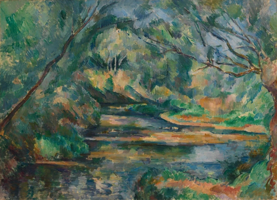 Le Ruisseau — Paul Cézanne (1895) — oil on fabric, Cleveland Museum of Art