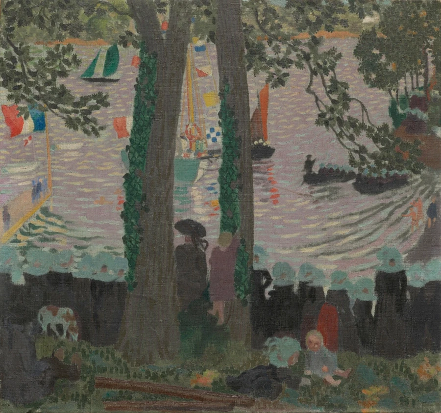 Bénédiction d'un yacht sur la rivière Belon — Maurice Denis (1899) — oil on canvas, Cleveland Museum of Art