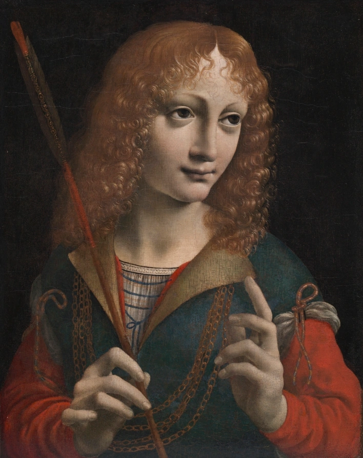 Portrait d'un jeune en saint Sébastien