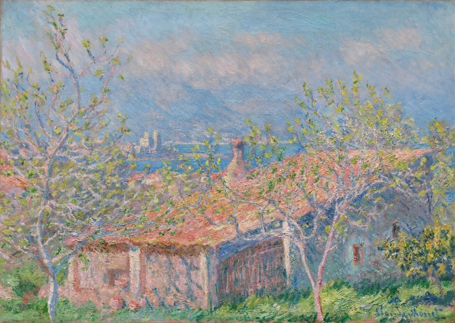 La maison du jardinier à Antibes — Claude Monet (1888) — oil on fabric, Cleveland Museum of Art