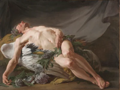 Sleep — Jean Bernard Restout (1766) — oil on canvas, Cleveland Museum of Art