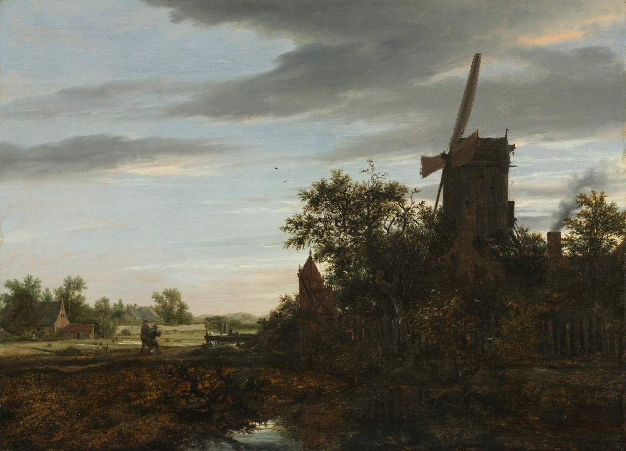 Paysage avec un moulin