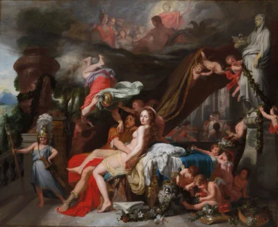 Hermès ordonnant à Calypso de libérer Ulysse — Gerard de Lairesse (1665) — oil on canvas, Cleveland Museum of Art