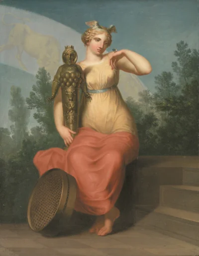 Filosofien — Nicolai Abildgaard (1800) — Olie på lærred, Statens Museum for Kunst