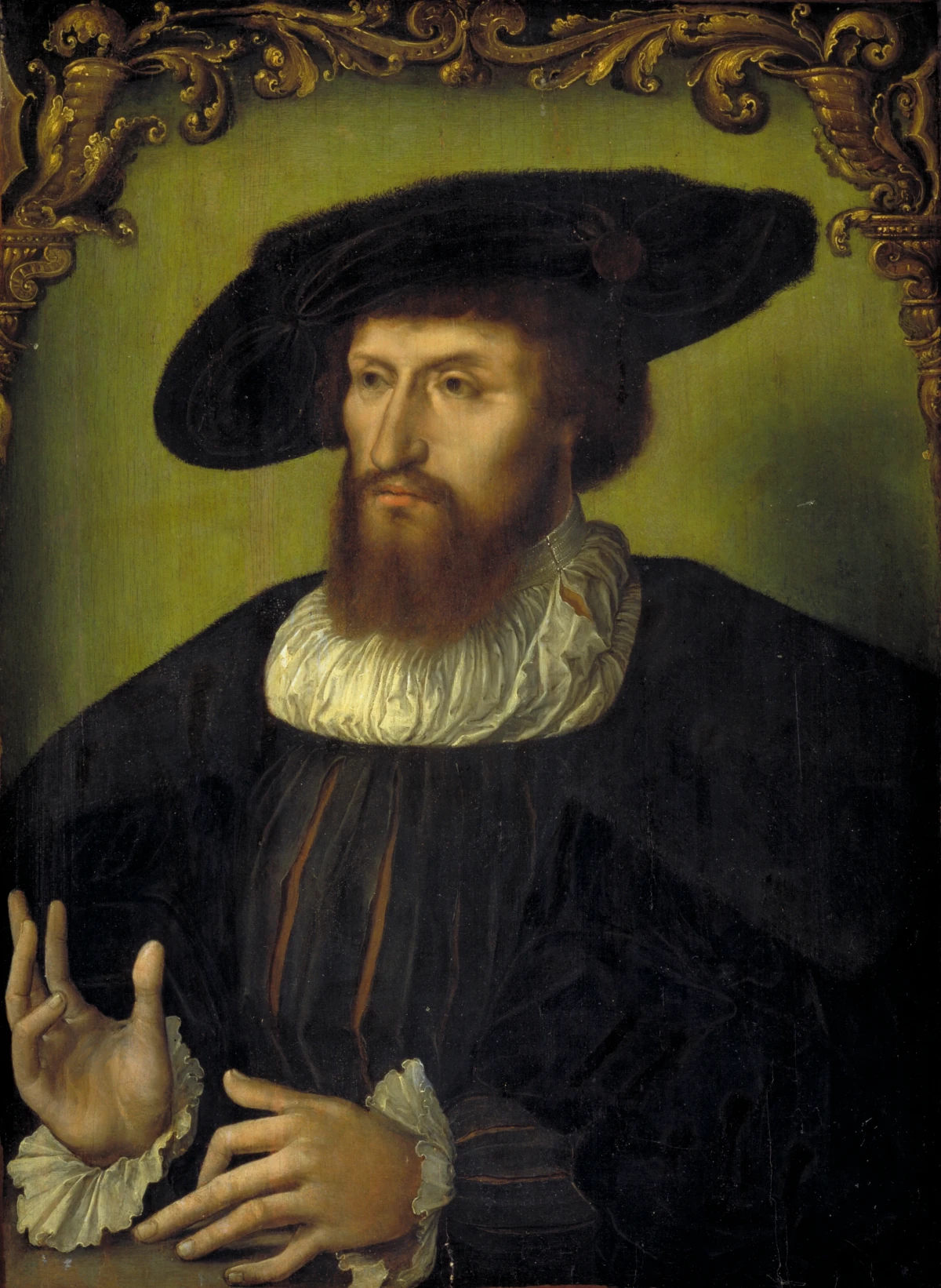 Portræt af kong Christian II (1481-1559) — Ubekendt nederlandsk første fjerdedel af 1500-tallet (1514) — Olie på træ, Statens Museum for Kunst