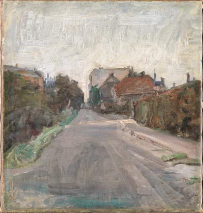 Gade. Udkanten af København — Albert Gottschalk (1898) — Olie på lærred, Statens Museum for Kunst