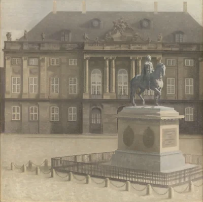 Amalienborg Plads — Vilhelm Hammershøi (1896) — Olie på lærred, Statens Museum for Kunst
