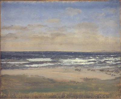 Strandbillede, Rågeleje — P.C. Skovgaard (1843) — Olie på lærred, Statens Museum for Kunst