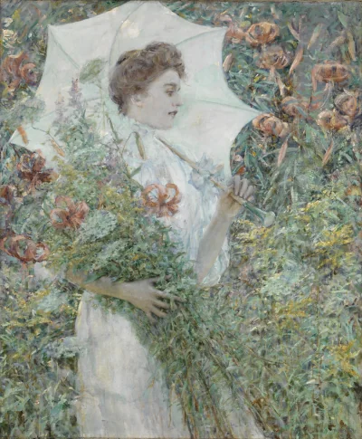 Le Parasol blanc — Reid, Robert (1900) — Paintings, Smithsonian
