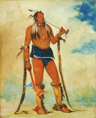 Wah-chee-háhs-ka, Homme qui met tout dehors — Man Who Puts All Out of Doors, Catlin, George (1830) — Paintings, Smithsonian