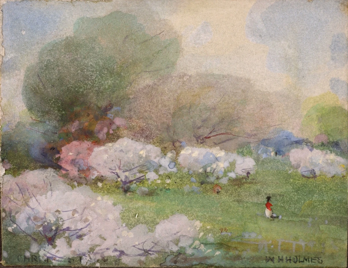 Cherry Blossoms — Holmes, William Henry (1930) — Paintings, Smithsonian